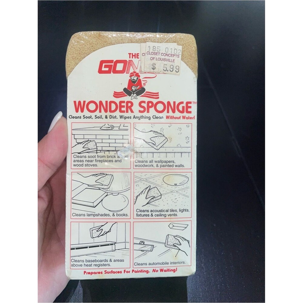 GONZO Wonder Sponge Waterless Original Sealed Packaging NEW clean vintage magic